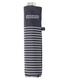 MOONBAT 【フワクール生地使用/軽量】MACKINTOSH PHILOSOPHY 遮光 晴雨兼用 折りたたみ日傘 ボーダー