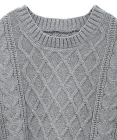 CRAFT STANDARD BOUTIQUE 洗える/2WAYケーブルニットリボンベスト