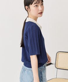 AMERICAN HOLIC 襟配色ニットポロ