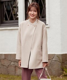 ANY SIS トリミングウールリバー コート