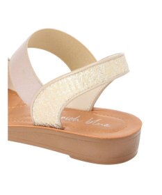 Green Parks ・ｒｉｃｈ　ｂｌｕｅ　雑材フラットサンダル