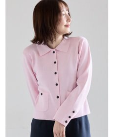 Te chichi 総針衿付きジャケットカーディガン