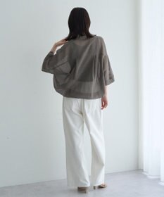 YECCA VECCA 　裾ドロストメッシュシャツ