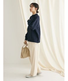 CRAFT STANDARD BOUTIQUE 洗えるモールニット配色プルオーバー