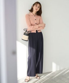 UNFILO 襟付きクロップドカーディガン