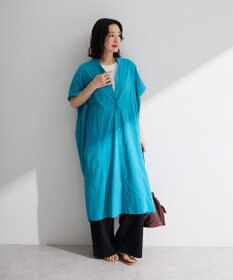 Green Parks 半袖シアースキッパーシャツワンピース