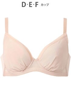 WACOAL 【小さく見せるブラ】 シンプル ブラジャー 着やせ効果 コンパクトにメイク バストの突出をおさえる 背中の段差を軽減 大きいサイズ レディース BRB452 /ワコール