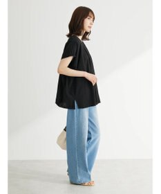 Green Parks インド綿　ＳＥＴ２点　マルチ刺繍ブラウス＋タンク