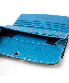 UNBILLION perche カラーコンビレザーかぶせ外がま口長財布