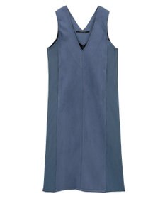 YECCA VECCA ニット切替フェイクスエードジャンスカ