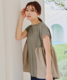 Tiaclasse 【洗える】バイオシルケット裾フリルプルオーバー