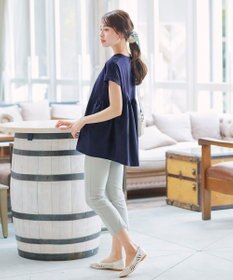 Tiaclasse 【洗える】バイオシルケット裾フリルプルオーバー