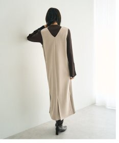 YECCA VECCA ニット切替フェイクスエードジャンスカ