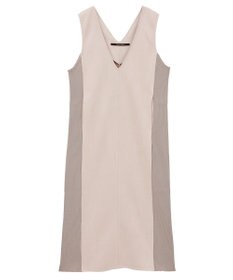 YECCA VECCA ニット切替フェイクスエードジャンスカ