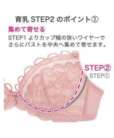 BRADELIS New York 【BRADELIS New York / 育乳補整ブラ・STEP2 寄せる】ナオミステップ2ブラ24S1 脇高設計でしっかり寄せ上げ