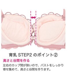 BRADELIS New York 【BRADELIS New York / 育乳補整ブラ・STEP2 寄せる】ナオミステップ2ブラ24S1 脇高設計でしっかり寄せ上げ