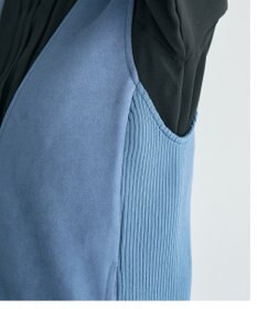 YECCA VECCA ニット切替フェイクスエードジャンスカ