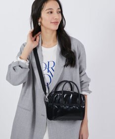 LeSportsac SQUARE TH CROSSBODY/アップタウンブラックシャイン/ブラック