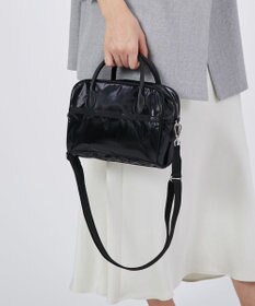 LeSportsac SQUARE TH CROSSBODY/アップタウンブラックシャイン/ブラック
