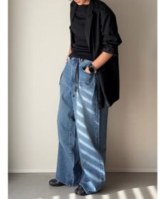 woadblue ＜坪田あさみさんコラボ＞DADA  ダダ  /  LT BLUE ワイドデニムパンツ
