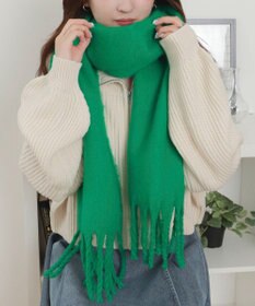 WEGO 【マフラー/ユニセックス着用】ワイドフリンジストール