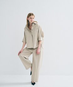 uncrave ウォッシャブルドライサップ ワイドパンツ（サスペンダー付き）