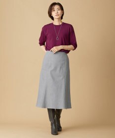 J.PRESS LADIES 【洗える】 レーヨンエリートストレッチ パフスリーブ ニット