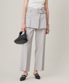 ICB L 【接触冷感・UVケア・撥水・洗える】LooseWeave  スカートレイヤードワイドパンツ