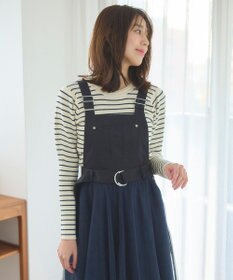 Feroux 【洗える】パフショルダーリブ ニット