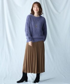 ANY 【洗濯機可】フェザーメッシュニット