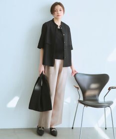 ICB 【WEB限定カラーあり】 FluidBackSatin バンドカラーシャツ