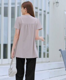 Tiaclasse 【洗える】フロントタックフレアスリーブチュニックブラウス