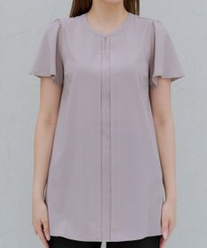 Tiaclasse 【洗える】フロントタックフレアスリーブチュニックブラウス