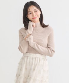 earth music&ecology 袖口刺繍リブニットプルオーバー