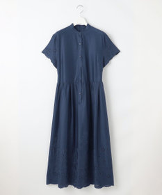 自由区 S 【カタログ掲載・接触冷感・洗える】エンブロイダリーローンシャツ ワンピース