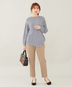 ANY SIS 【蓄熱効果】サーモトロン 2WAYストレッチ テーパードパンツ