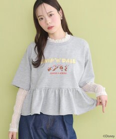 earth music&ecology チップ＆デール／フリル裏毛プルオーバー