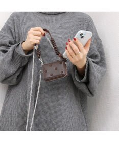 UNBILLION ペルケ perche / ドット刺繍ジャバラチャームウォレットショルダー