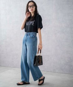 WEGO 【新色追加/美脚/XS～Lサイズ展開】ストレートデニムパンツ