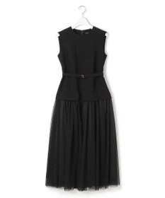 23区 【APPLAUDIR】クリアジョーゼット ドットチュールコンビ ドレス