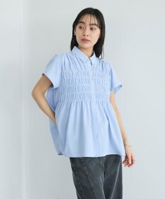 CRAFT STANDARD BOUTIQUE シャーリングショートスリーブブラウス