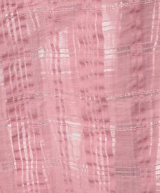 earth music&ecology シアーチェックパフスリーブブラウス