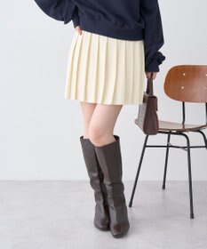 earth music&ecology ニットプリーツスカート