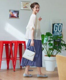 Tiaclasse 【洗える】楊柳バックフリルブルゾン