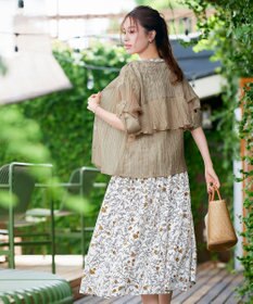 Tiaclasse 【洗える】楊柳バックフリルブルゾン