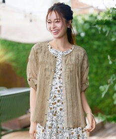 Tiaclasse 【洗える】楊柳バックフリルブルゾン