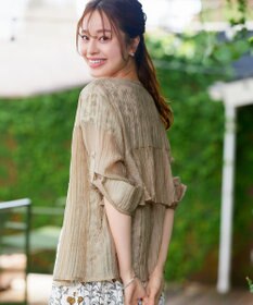 Tiaclasse 【洗える】楊柳バックフリルブルゾン