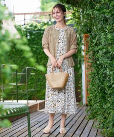 Tiaclasse 【洗える】楊柳バックフリルブルゾン