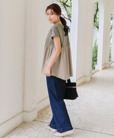 Tiaclasse 【洗える】バイオシルケット裾フリルプルオーバー