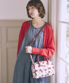 Maison de FLEUR チェリー柄ゴブランボストンバッグ